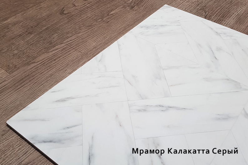 Образец ламината Pergo "Мрамор калакатта серый" коллекции Elements Pro